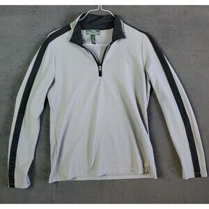 Lauren Ralph Lauren Active Women's S/XL 1/4 Zip Pullover Jacket Gray Lightweight